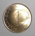 2001 Slovenia 1 Tolar Coin Three Brown Trout Fish Animal Wildlife