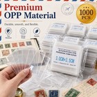 Mini Stamp Sleeves 1000 Pack Clear 3x3 5cm Single Stamp Storage Protector Bags