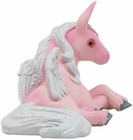 Ebros Whimsical Fairy Tale Pegasus Horse Figurine Shelf Decor  pink Acacia 