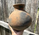Prehistoric Pre Columbian Mexico Native American Vessel Pot Jar Red Clay Pottery