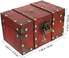 Vintage Wooden Treasure Chest With Lock - Handmade Decorative Storage Box