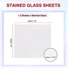 4 X 4 Inch Stained Glass Sheets 2 Sheets Transparent Art Glass Beige
