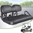 Golf Cart Front Seat Cover Black Diamond Stitching For Ezgo Txt Leather Cover