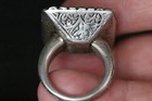 Genuine Mughal Empire Silver Rupee Coin Ring Antique Islamic Historical Rare