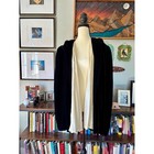Vintage 1930s Black Velvet Hooded Opera Cape   Gothic Cloak