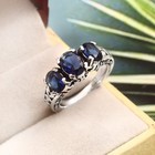 925 Sterling Silver Rose Cut Blue Tanzanite Gemstone Jewelry Ring  all Size Us 