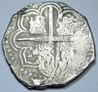 1588 Philip Ii Spanish Silver 1 Reales Genuine Dated 1500 s Old Pirate Cob Coin