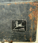 Vintage John Deere Tractor Black Metal Tool Box W  Tray- Circa 1956-68