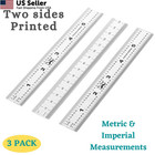Machinist Ruler 3 Pack 6 Inch Stainless Steel Metric Imperial Precision Tool