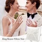 2 Pcs Ring Pillow For Ring Bearer  Lace Pearl Ivory Ring Bearer Pillows