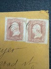 1861 Antique Covers Us 3c George Washington Stamps Newark Nj J Guyer Envelopes
