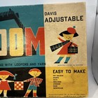 Vtg Davis Adjustable Weaving Loom W original Box   1950 s  600   40 Loops