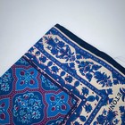 Eton Pocket Square Mens One Size Blue Red Ornate Pattern Silk Luxury Formal Nwt