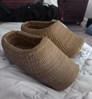 Vintage Pair Of Woven Chinese Shoes