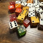 Lot Of 39 Vintage Dice Measure About 5 8  A Couple Are Smaller