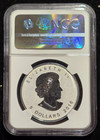 2016 Canada  9999 Silver 1oz Ngc Pf70 Reverse Proof Maple Leaf Tank Privy Milky