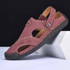 Men Casual Shoes Hollow Breathable Sandals Summer Flats Slippers Male Footwear