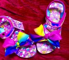 Nickelodeon Jojo Siwa Bow Eva Wedge Strappy Sandal  big Girls  Size 5