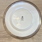 Royal Worcester 12    Charger Plate Sterling Silver Rim Floral Bone China England