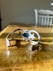 Vintage F l  Begay Sterling Silver Turquoise Cuff Bracelet Navajo Signed