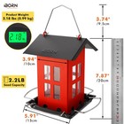 Iborn Bird Feeder House  Metal Feeders For Outdoors Red