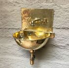 Solid Brass Wall Mount Sink With Mixed Faucet Unlacquered Brass Wall Hung Basin