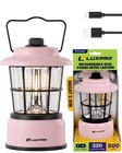 Luxpro Lp1536 Rechargeable Retro Led Lantern 500 Lumen Warm White Dual Power