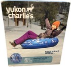 Yukon Charlies Snowflake Snow Tube 48  1 Rider Pvc With Handles Winter Fun Blue