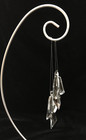 Vintage Clear 3 Point Crystal Glass Suncatcher Lot Of 2 Ornaments Window Charm