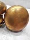 Vintage Antique Brass Door Knob Handle Set History Gold Tone Heavy Old Art Rare
