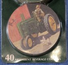 John Deere Absorbent Beverage Coaster Set Of 40  New In Packaging