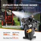 Uimoso Pressure Washer Pump 3 4  Shaft Horizontal 3500 Psi 2 5gpm With 5 Nozzles