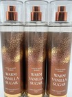 New Bath   Body Works Warm Vanilla Sugar 3pc Set Full Size Fine Fragrance Mist
