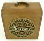 Vintage Ampro Amprosound Speaker Cabinet W  Reel   Speaker Cable - 1950s