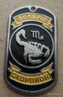 Russian Dog Tag Pendant Medal Zodiac Scorpio     211 Le