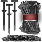 Nylon Universal Car Cable Tie Buckle   locking Zip Ties Holder With Pin   Button