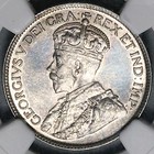 1919 Ngc Au58 Canada 25 Cents George V Quarter Sterling Silver Coin  25121001c 