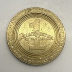 Palace Station  1 Casino Slot Gaming Token Las Vegas Nevada Rwm Brass 2001