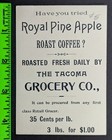 Vintage Royal Roast Pine Apple Coffee Cherub Bass Business Trade Card