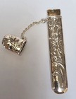 Antique Art Nouveau Sterling Silver Chatelaine Needle Holder Case