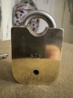Vintage Chubb Brass Padlock   Matching Key - Ukaea Cold War Nuclear Provenance