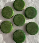 7 Jumbo Vintage Bakelite Marbled Green Checkers Or Backgammon   43 Mm By 12 Mm 
