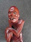 Vintage Antique Lohan  rakan  Hand Carved Wooden Chinese Figurine
