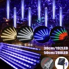 288 192 Led Solar Lights Meteor Shower Rain Tree String Light Christmas Outdoor