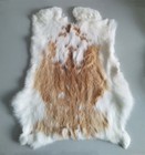 5pcs Natural Spotted Rabbit Skin Pelts Fur Hides Leather Tanned Bunny Skin Craft