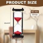 Large Decorative Sand Timer  60 Min Modern Wooden Hour Glass  Red style 1 