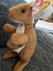 1996 Vtg Ret  Ty Beanie Baby - Pouch The Kangaroo Plush Toy - W tag Mother   s Day