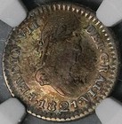 1821-zs Ngc Xf Mexico 1 2 Real War Independence Zacatecas Mint Coin  26041502c 