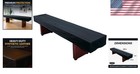 9-ft Black Faux Leather Shuffleboard Table Cover - Durable Protection