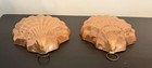 Vtg Set Of 2 Copper Molds Seashells Brass Ring Wall Hanging Coastal Core 6    X 7   
